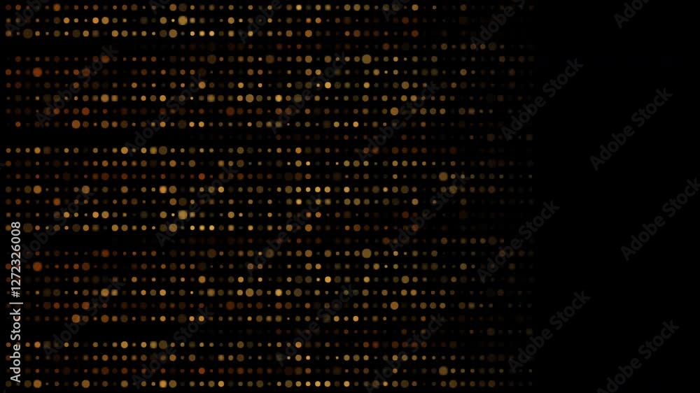 Aufkleber Shiny golden halftone dots abstract sparkling mosaic background. Seamless looping geometric retro motion design. Video animation Ultra HD 4K 3840x2160