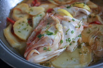 red bream ready to be eaten for lunch