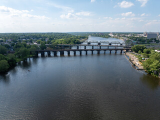 multiple bridges over the river