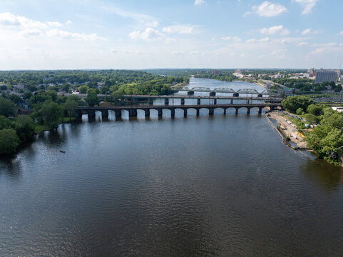 multiple bridges over the river