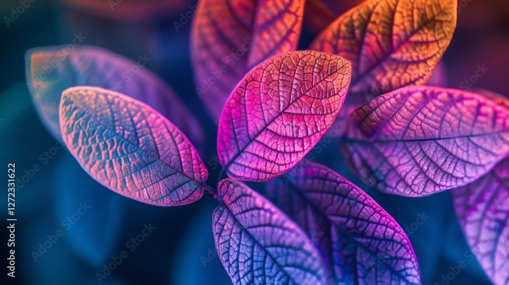Poster the vibrant colors of a blockchain seeds digital leaves radiate the potential for change and progres