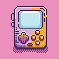 portable game pixel art, editable vector, portable pixel game vector