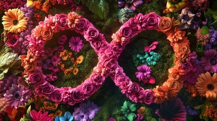 Floral Infinity Symbol, Garden, Design