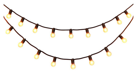 Decorative string lights for outdoor celebrations night photography