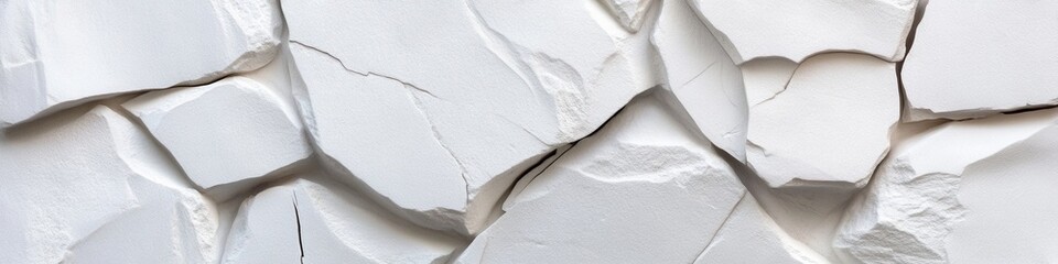 A white wall with a lot of cracks and holes