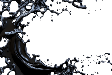 Black liquid splash abstract modern design.