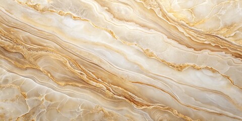 Obraz premium Luxurious Beige Marble Background: Elegant Wavy Pattern for Design Projects