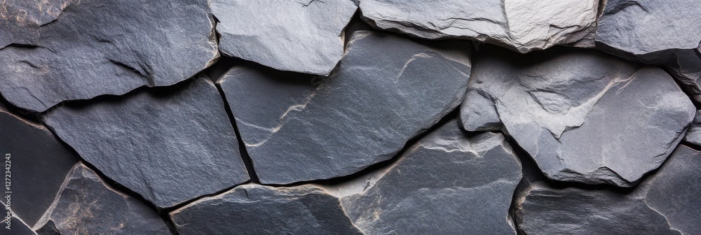 Poster a close up of a rock wall with many different sized rocks