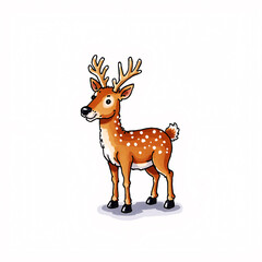 Fototapeta premium A cute illustration of a deer
