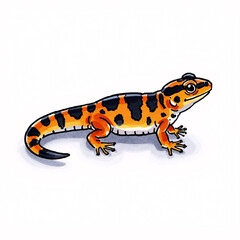 Obraz premium A cute illustration of a Alpine salamander