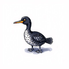 Obraz premium A cute illustration of a Cormorant