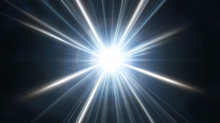 Radiant burst of light emanating from a central point isolate on transparent background, cutout, png. Ethereal Light Beams. Illustration