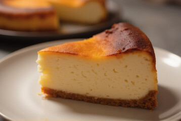 Slice of Classic Cheesecake Dessert