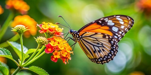 Obraz premium Luzon Butterfly Nectar Lantana Minimalist Photography