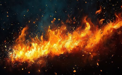 Dynamic Abstract Fire Energy Background