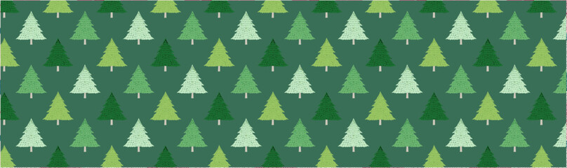 Obraz premium Watercolor Christmas tree pattern background vector illustration for wrapping, card, banner poster.