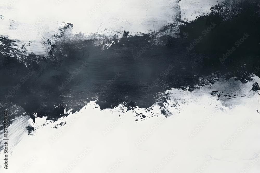 Aufkleber dynamic interplay of stark obsidian against immaculate alabaster, showcasing an evocative and expres