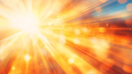 Obraz premium Warm, radiant light bursts forth, creating a vibrant and energetic atmosphere.