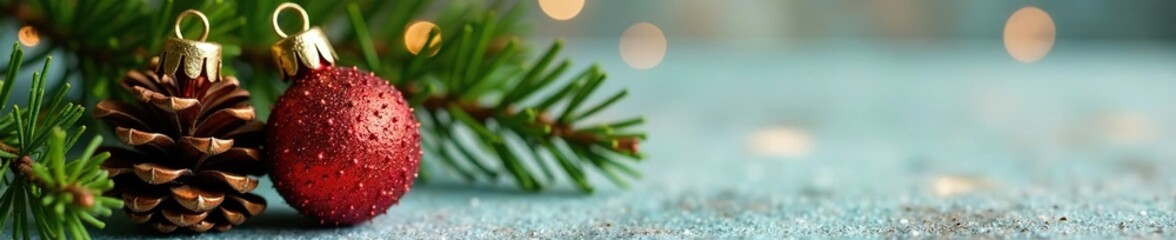 Glass Pine Cone Ornament with Twisted Branches, greenery, festive, vintage