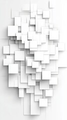 Fototapeta premium Abstract white square pattern. Modern geometric design. Minimalist background.