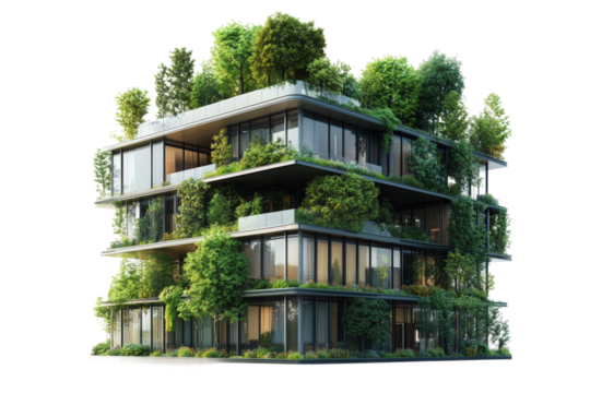 Sustainable architectural design urban environment modern building