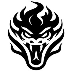 Snake demon silhouette