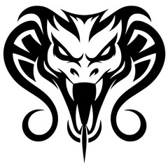 Snake demon silhouette