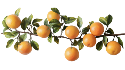 Harvesting fresh oranges from a branch nature close-up bright light