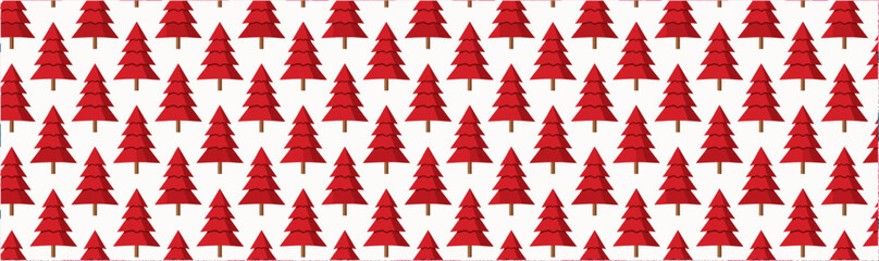 Obraz premium Watercolor Christmas tree pattern background vector illustration for wrapping, card, banner poster.