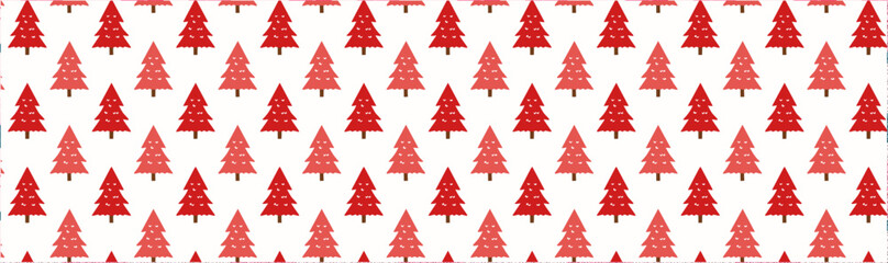 Obraz premium Watercolor Christmas tree pattern background vector illustration for wrapping, card, banner poster.