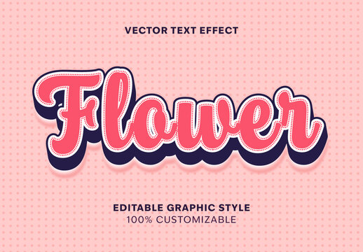 Pink and Blue Script Font Playful Handwritten Girly Text Effect