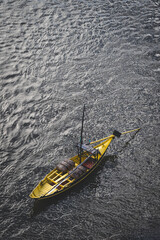 Boat on the coast of Porto. Typical old Portuguese boat