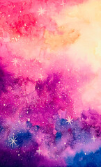 watercolor starry sky