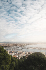 Bellver Castle in Palma de Mallorca. View of the city from the castle.