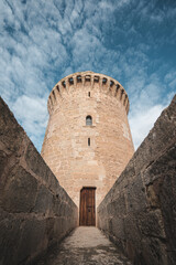Bellver Castle in Palma de Mallorca. Interior view of the tower.