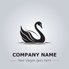 Swan company logo design vector illustration
