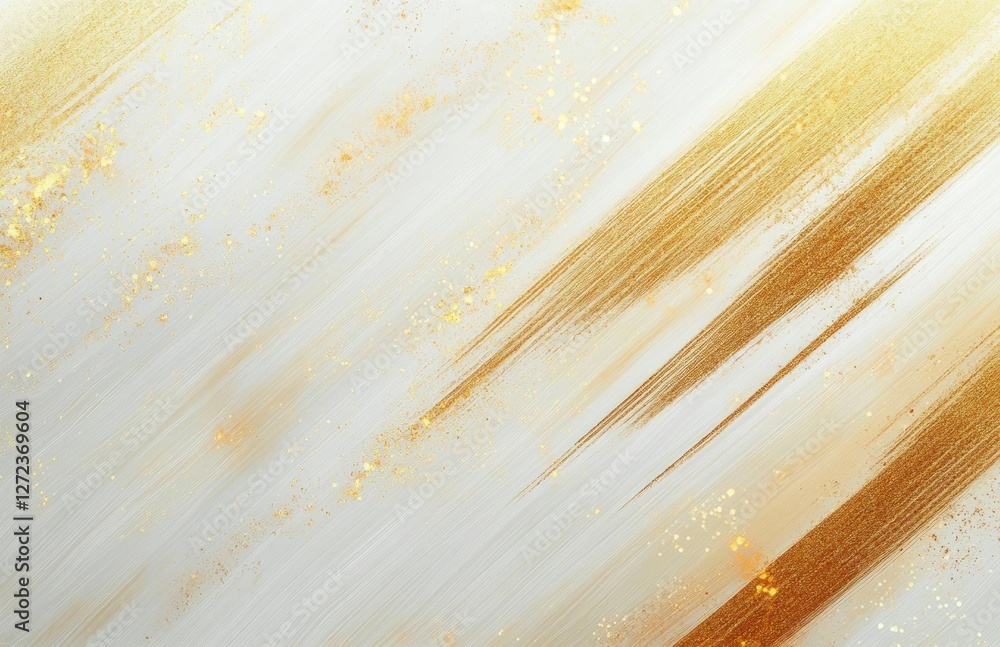 Poster minimalist abstract pattern with soft gold and white diagonal stripes in modern art style