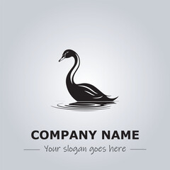 Swan company logo design vector illustration
