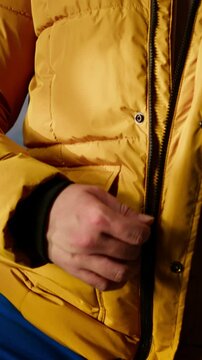 Vertical Video Young trekker embraces the challenge of mountain hiking with fresh air and epic view serving as a reminder of personal strength and the thrill of conquering fears. Seeking adventure