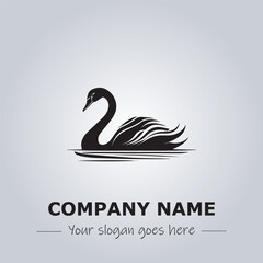 Swan company logo design vector illustration
