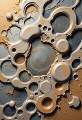 Moon Surface Texture with Crater Detail - Digital Artwork