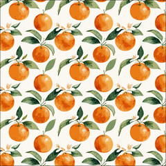 Citrus, oranges pattern background vector illustration