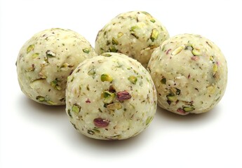 Obraz premium Delicious and Nutritious Indian Sweet Treats Made with Pistachios and Milk, Perfect for Celebrations and Festive Occasions