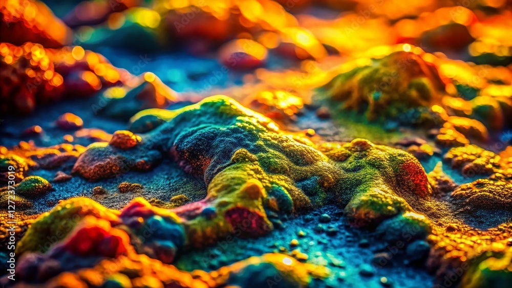 Poster macro photography: lumpy texture abstract close-up shot