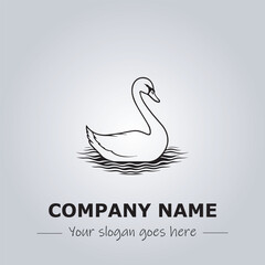 Swan company logo design vector illustration
