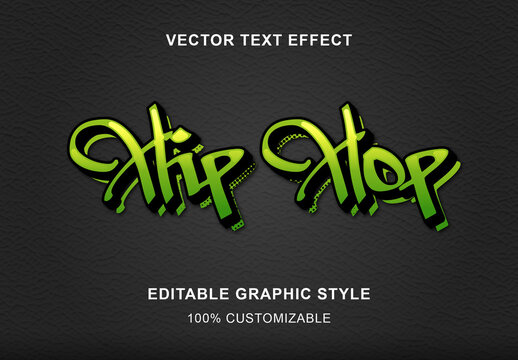 Black and Green Graffiti Font Urban Street Art Text Effect