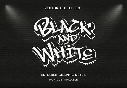 Black And White Graffiti Street Font Urban Text Effect