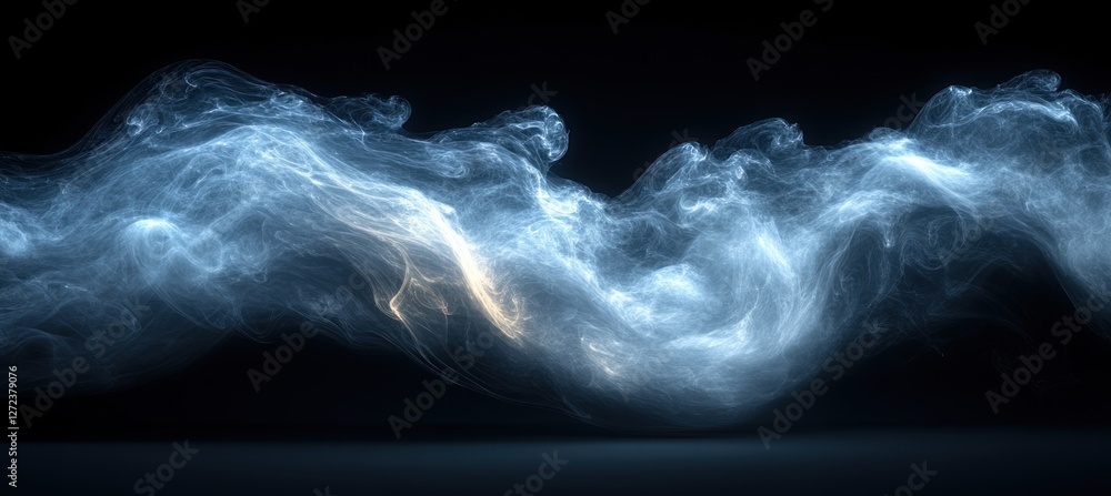 Poster isolated white smoke mist fog background with ethereal patterns and fluid motion abstract design