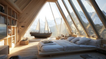 A cozy and elegant home with a Feng Shui-inspired ship filled with lucky charms