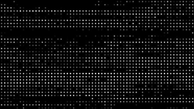 4k halftone dots texture abstract background animation, old film effect, error, coding programming concept